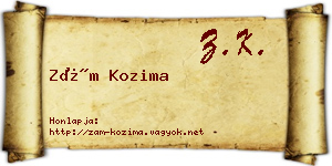 Zám Kozima névjegykártya